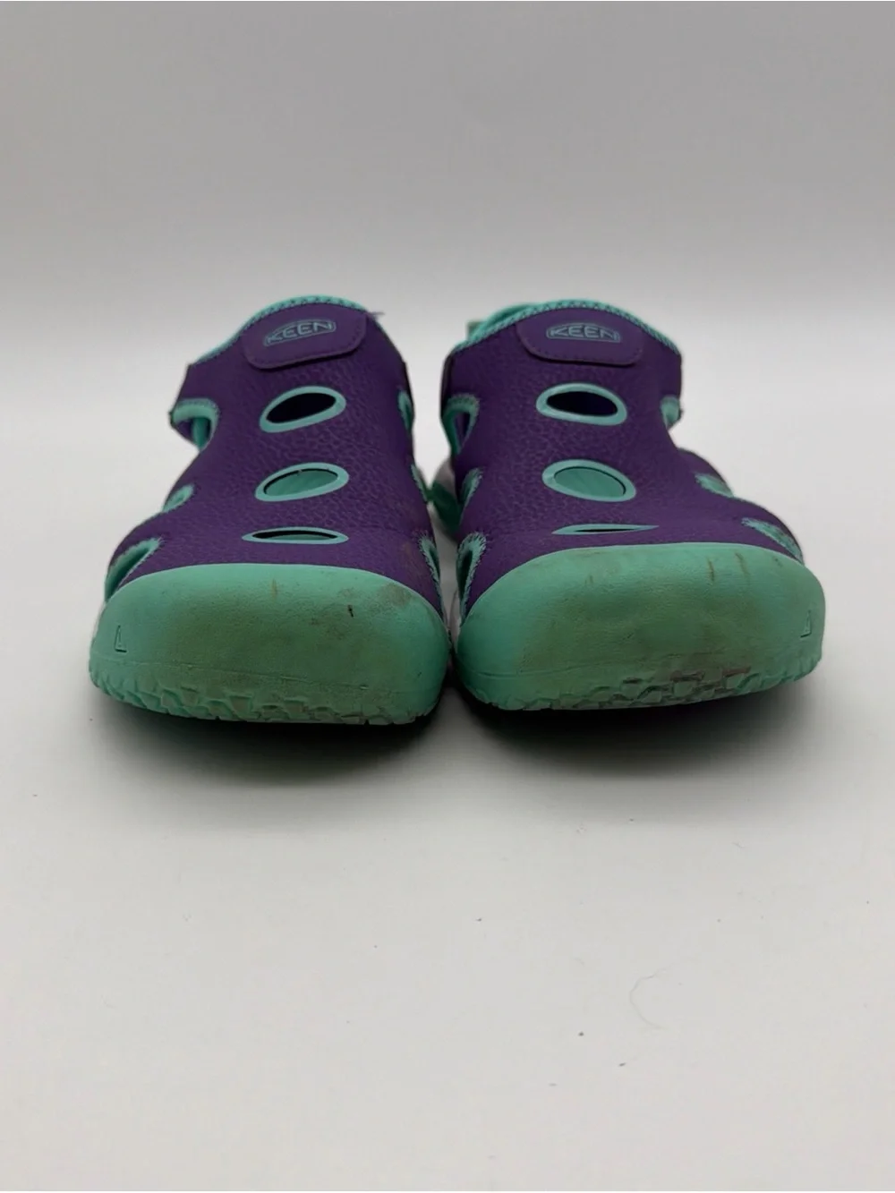 Keen Big Kids Stingray Sandals Youth 5 Purple Teal Waterproof Hook and Loop